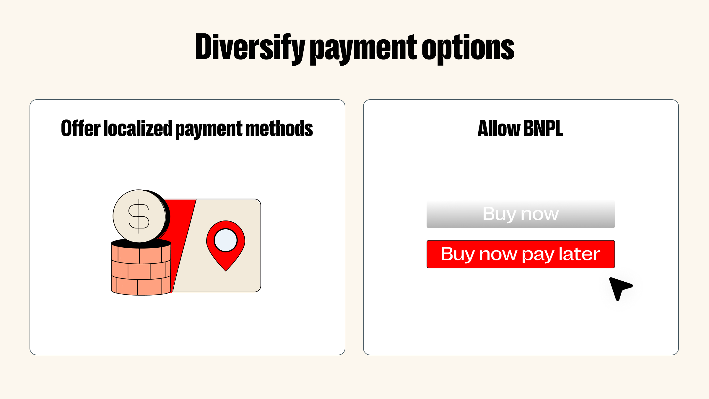 Diversifique las opciones de pago
